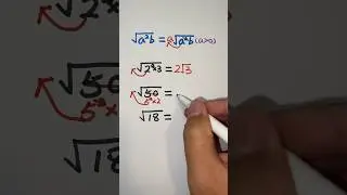 Basic algebra: simplifying square roots #squareroot #algebra #shorts