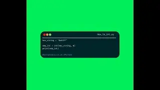 Python Integers - Convert hex string to integer