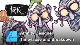 Affinity Designer  - Time-lapse & breakdown (Shrunken Heads)