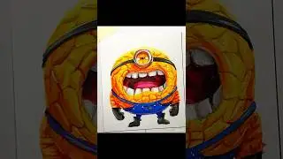 Drawing Mega Minion Jerry From Despicable Me 4 #minions #drawing #asmrart