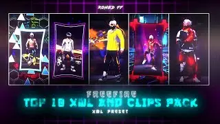 FREE FIRE TOP 10 XML CC + CLIPS | ( G - DRIVE ) 🔥| FREE FIRE CLIPS PACK | TOP 10 EMOTE CLIPS ⬇️ 