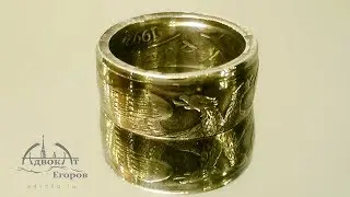 A ring of coins with the eagle tech DIY Ring out of a Coin