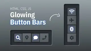 Glowing Button Bars Design | HTML, CSS, JS