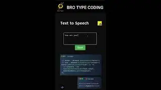 Text to speech code