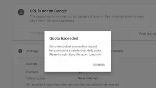 Google Search Console Fix Quota exceeded While Indexing URL Problem | Console Quota exceeded google
