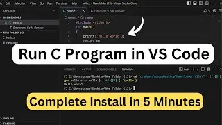 How to Run C Program in VS Code | Visual Studio Code | Install in 5 Minutes | Hindi | C Program |