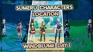 Windblume Event DAY 1 | All Characters Location | Genshin Impact
