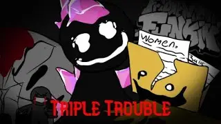 Triple trouble But it's Bob, ron, cheeky, little man cover in Friday Night Funkin Fnf mod