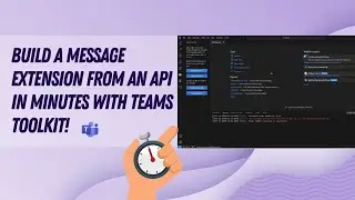 Build a message extension from an API in minutes with Teams Toolkit!