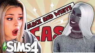 ⚫BLACK AND WHITE SIMS 4 CAS (CREATE A SIM) CHALLENGE⚪