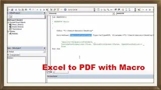 Save Excel Sheet as PDF with Simple Macro - ExcelVbaIsFun