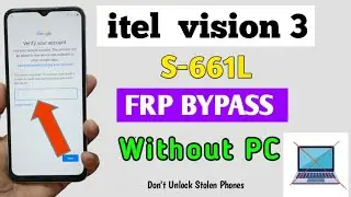 itel Vision 3  frp Bypass | Itel S661L Frp Unlock itel Vision 3 Google Account Bypass
