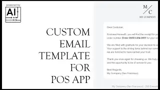 Odoo Development Tutorial: Custom Email Template for POS Receipt + AI content generator