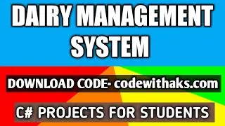 dairy management system | dairy management system project in c#.net | c#.net projects step by step