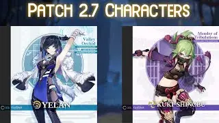 Kuki Shinobu and Yelan Drip Marketed by Hoyoverse
