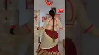 Hot Aunty Booty Shaking Dance On Dhol Beats In Backless Blouse Saree