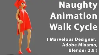 Naughty Animation Created in Marvelous Designer, Mixamo and Blender 2.9