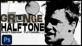 How to make GRUNGE HALFTONE Effect (QUICK & EASY) | Photoshop Tutorial 2022