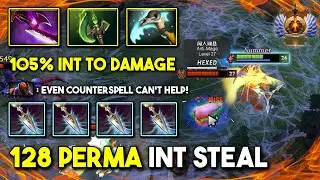 WTF 128 PERMA INT STEAL MID Silencer With Parasma + Scythe of Vyse Build Even Anti Mage Cant Escape