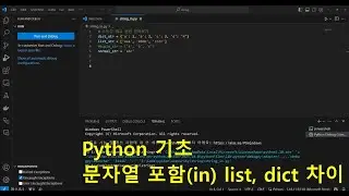 Python 기초 - 문자열 포함(in) list, dict 차이