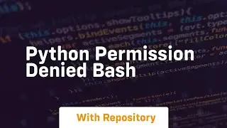 python permission denied bash