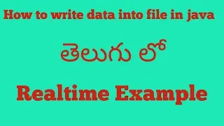 How to write data into file in java