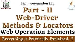 Selenium web driver | Selenium java methods | Selenium methods Java | Selenium locators PART - 2