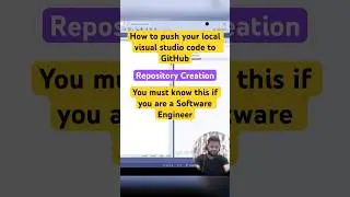 How to push visual studio code to GitHub and Repositories creation #github #shorts #coding #vscode