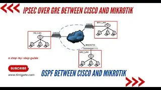 GRE Tunnel with IPSEC between Mikrotik and Cisco routers | OSPF over IPSEC | OSPF PTP