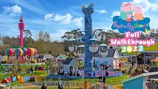 Peppa Pig World Full Walkthrough | Every Area, Ride and Attraction (April 2022) [4K Ultra Wide]