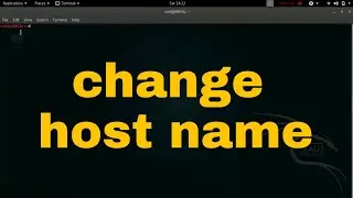 How to change hostname in kali linux