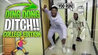 EXTREME DING DONG DITCH!! | COLLEGE EDITION *GONE WRONG*