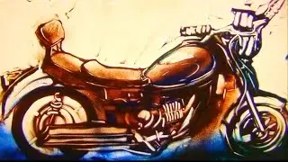 Песочная анимация. Поздравление папе. Художник Алена Коломийцева (Kinetic Art Studio)