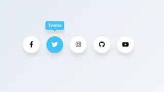 Social Media Icons With Tooltip On-Hover CSS | HTML CSS