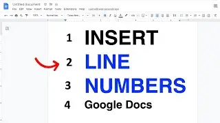 How To Insert Line Number In Google Docs - [ Correct Method ]