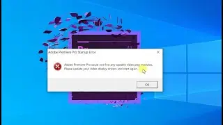 How to Fix Adobe Premier Pro Startup Error Adobe premier pro could not find ... on nVidia