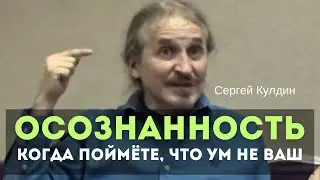 Осознанность наступает, когда понимаешь, что ум не твой. Сергей Кулдин