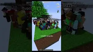Minecraft skyblock but its with 100 players 