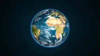 Spinning Earth in Space Animation Background
