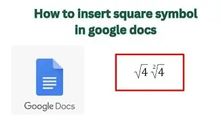 How to insert square symbol in google docs