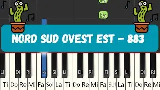 Nord Sud Ovest Est - 883 | Midi Piano Tutorial with all instruments | 883 songs #883 #maxpezzali