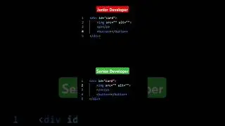 Junior Vs Senior Developer #programming #html #javascript #webdevelopment #html5 #webdesign  #css3