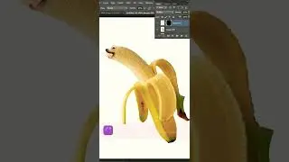 how to make dog 🐕mouth on banana 🍌 in Photoshop