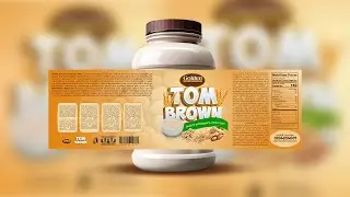 How to Design simple (Tom Brown) label in Photoshop