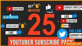 Template Youtuber Subscribe Pack |¦ VIP After Effects Template