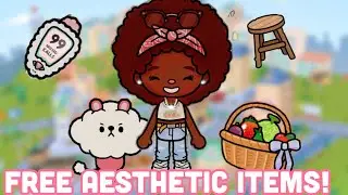 Where to find FREE AESTHETIC ITEMS in toca life! 🤍🤩| My Loca Toca