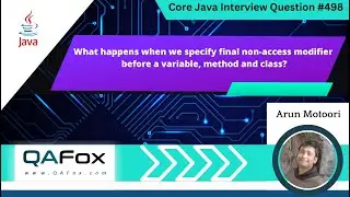 Specifying final modifier before variables, methods & Classes (Java Interview Question #498)