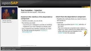 Test Isolation – Injection - W4U3 - Writing Testable Code for ABAP