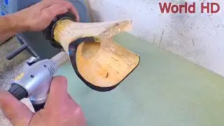 How wood products are made. Woodworking. Wood turning work.