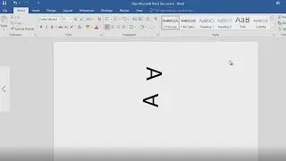 How to rotate letter in Word